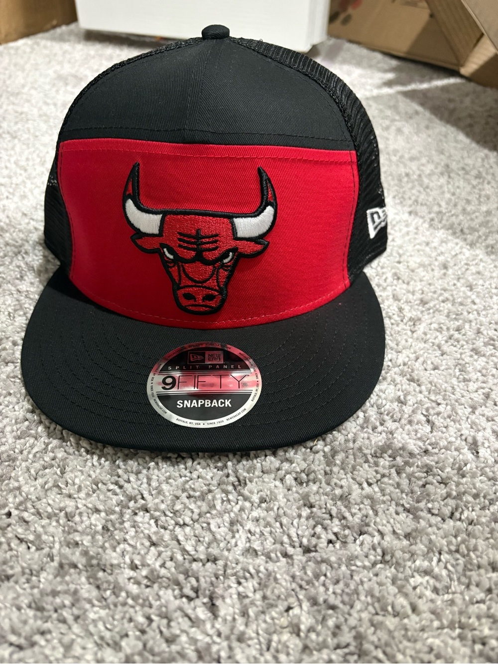 New Era Red Black Chicago Bulls NBA Snapback